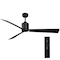 Iliving Indoor/Outdoor 56 in. Black/Wood Ceiling Fan with Remote Control 3 Blades 6 Speeds ILG8CF56B - alternate 1